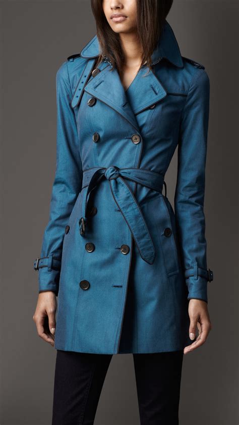 blueberry burberry gabardine coat|Burberry trench jacket.